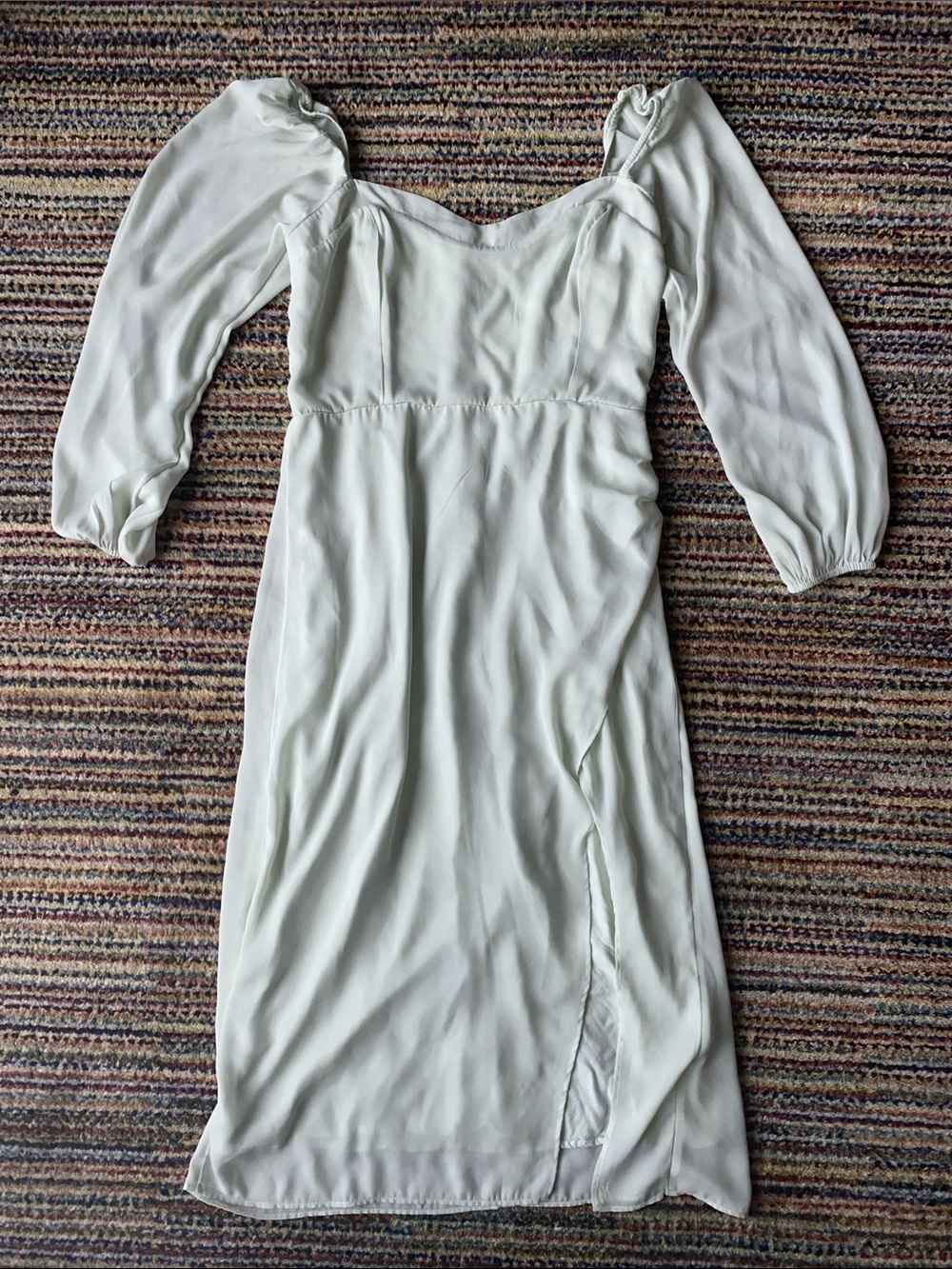 Abercrombie Peasant Boho Dress in pale green